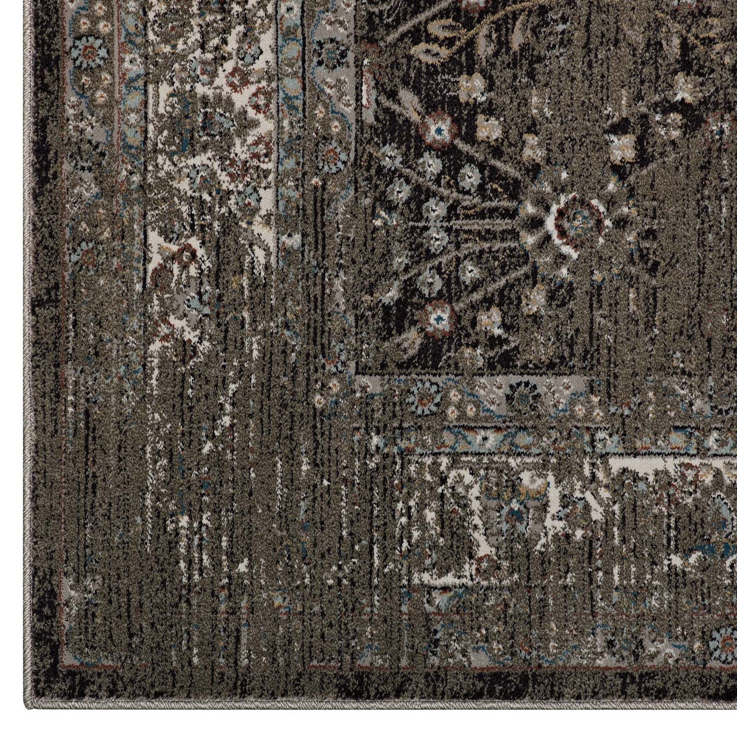 Modway Berit Distressed Vintage Floral Lattice 5x8 Area Rug - R-1104-58 | Rugs | Modishstore - 2