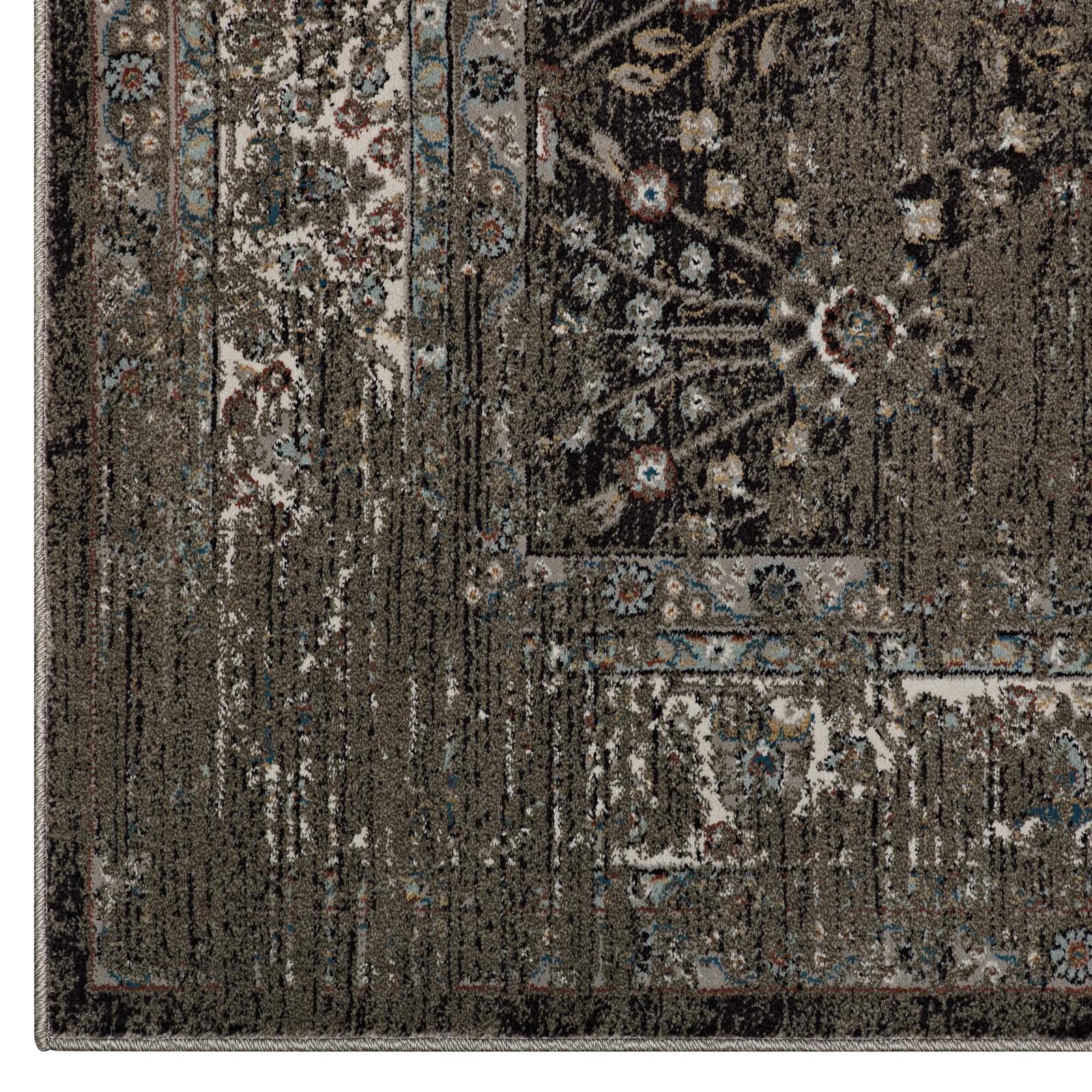 Modway Berit Distressed Vintage Floral Lattice 5x8 Area Rug - R-1104-58 | Rugs | Modishstore - 2