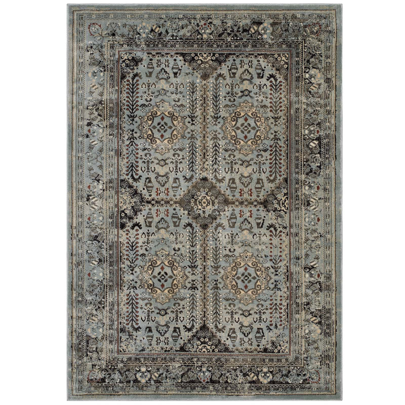 Modway Enye Distressed Vintage Floral Lattice 5x8 Area Rug - R-1105-58 | Rugs | Modishstore - 1
