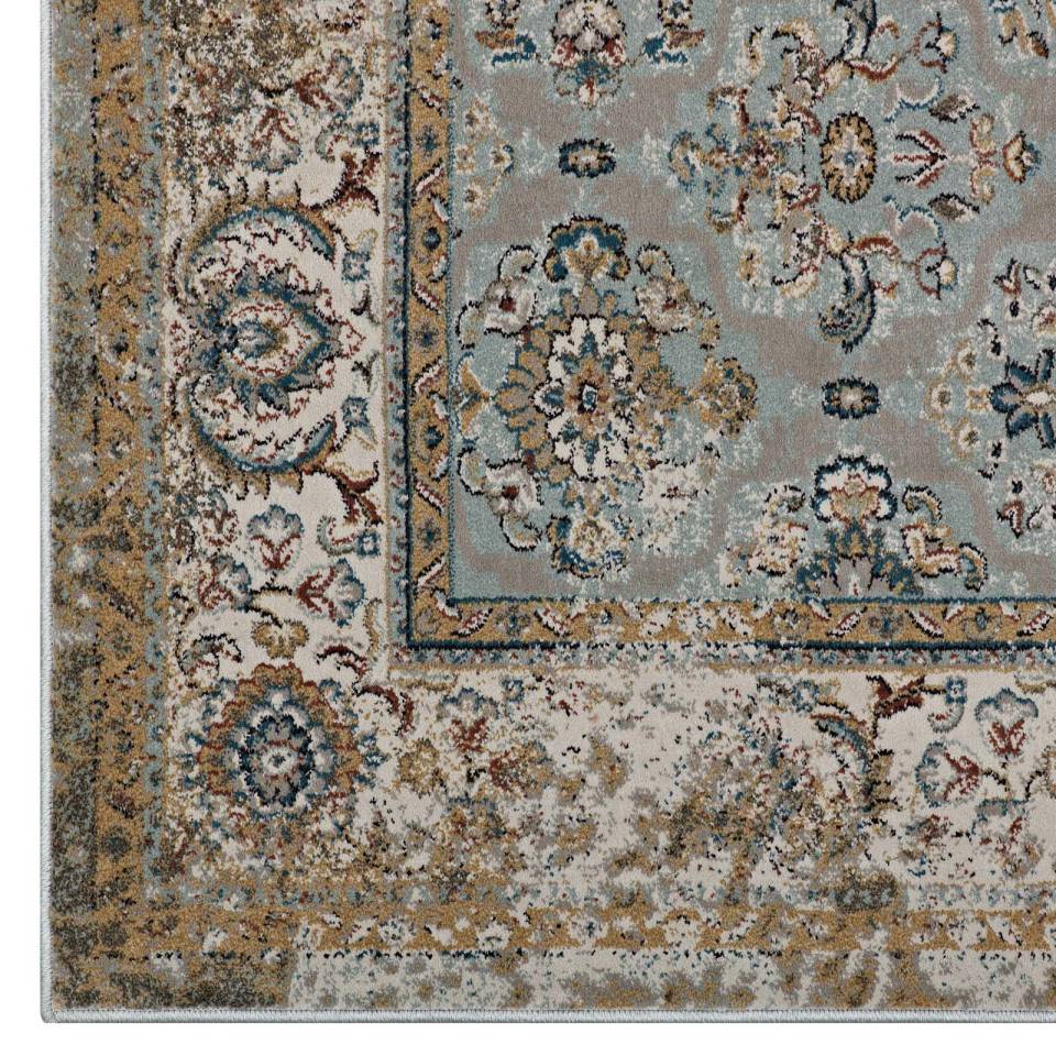 Modway Hisa Distressed Vintage Floral Lattice 5x8 Area Rug - R-1106-58 | Rugs | Modishstore - 3