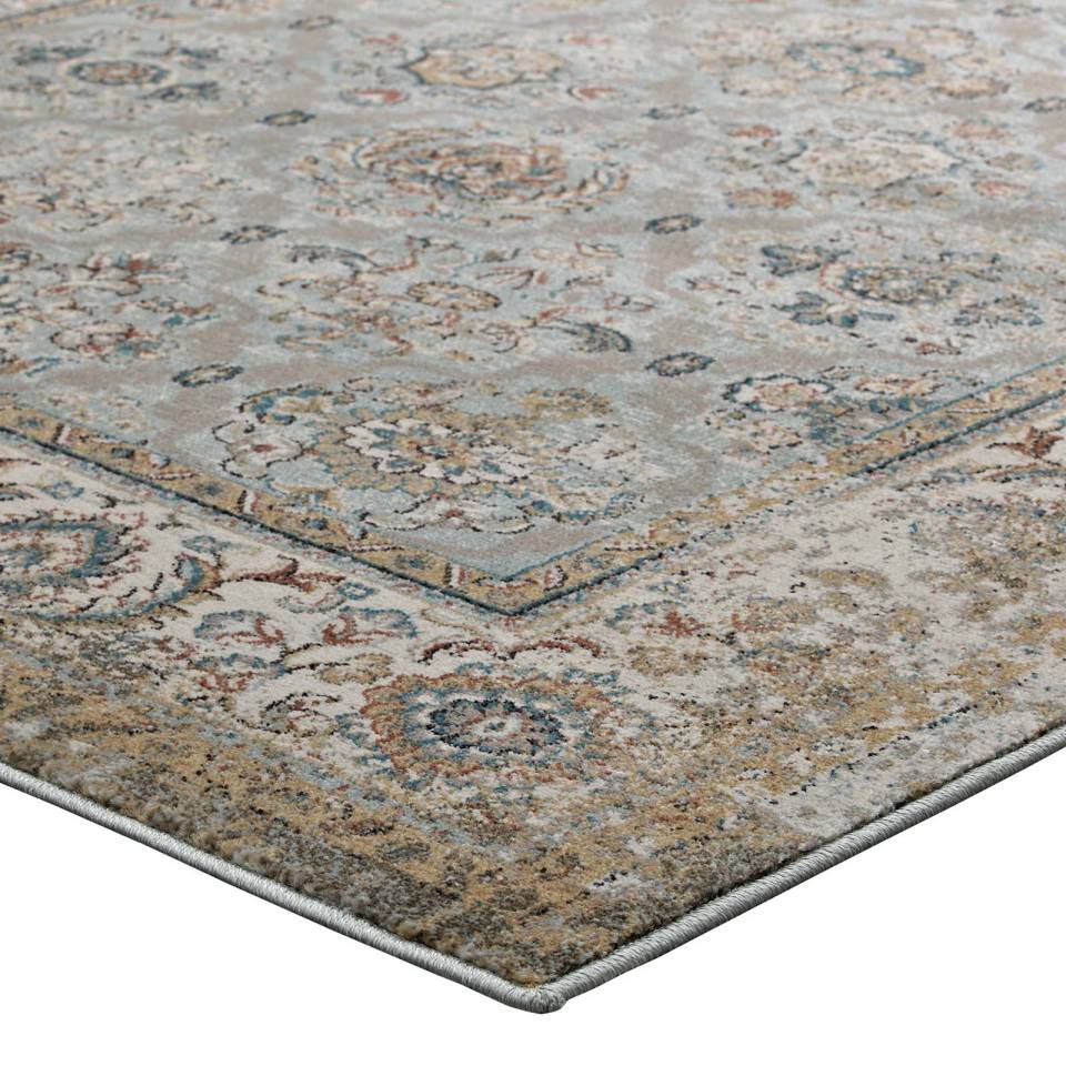 Modway Hisa Distressed Vintage Floral Lattice 5x8 Area Rug - R-1106-58 | Rugs | Modishstore - 4