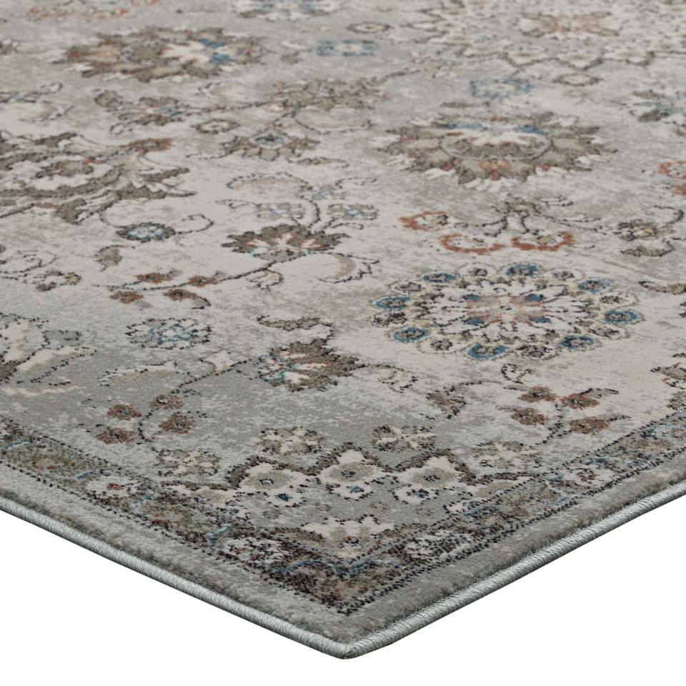 Modway Hana Distressed Vintage Floral
Lattice 8x10 Area Rug - R-1107A-810 | Rugs | Modishstore - 4