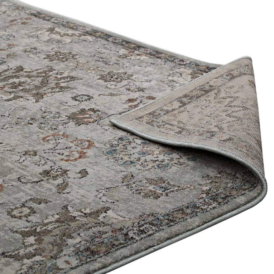 Modway Hana Distressed Vintage Floral
Lattice 8x10 Area Rug - R-1107A-810 | Rugs | Modishstore - 5