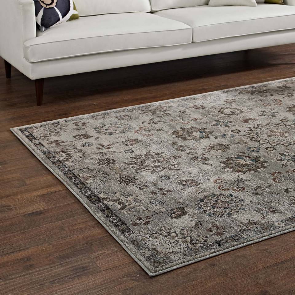Modway Hana Distressed Vintage Floral
Lattice 8x10 Area Rug - R-1107A-810 | Rugs | Modishstore - 7