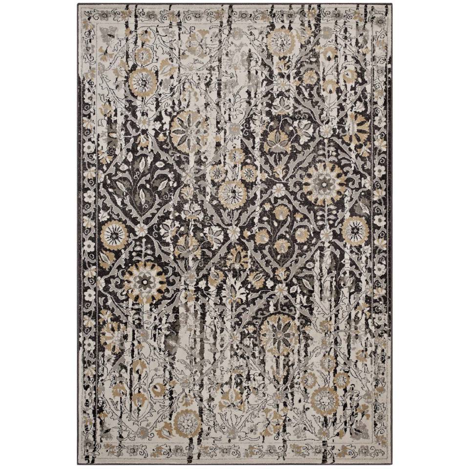 Modway Ganesa Distressed Diamond Floral
Lattice 8x10 Area Rug - R-1108-810 | Rugs | Modishstore - 2