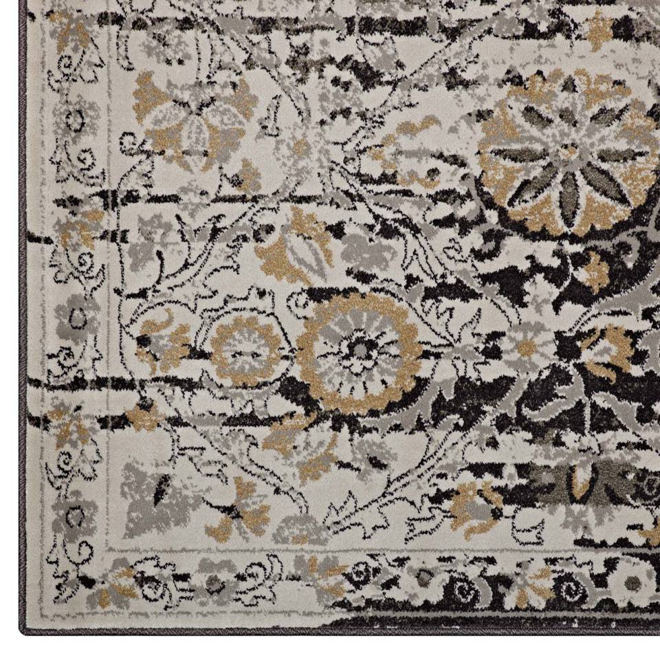 Modway Ganesa Distressed Diamond Floral
Lattice 8x10 Area Rug - R-1108-810 | Rugs | Modishstore - 3