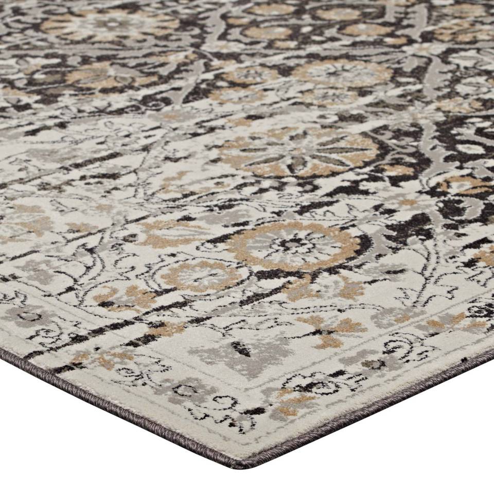 Modway Ganesa Distressed Diamond Floral
Lattice 8x10 Area Rug - R-1108-810 | Rugs | Modishstore - 4