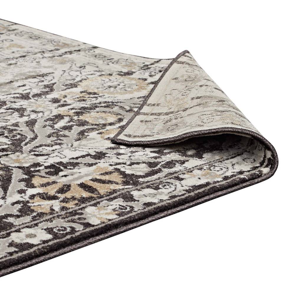 Modway Ganesa Distressed Diamond Floral
Lattice 8x10 Area Rug - R-1108-810 | Rugs | Modishstore - 5