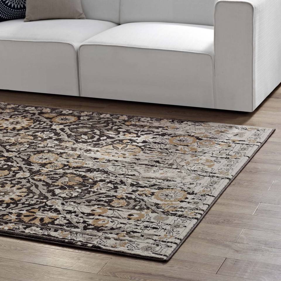 Modway Ganesa Distressed Diamond Floral
Lattice 8x10 Area Rug - R-1108-810 | Rugs | Modishstore - 7