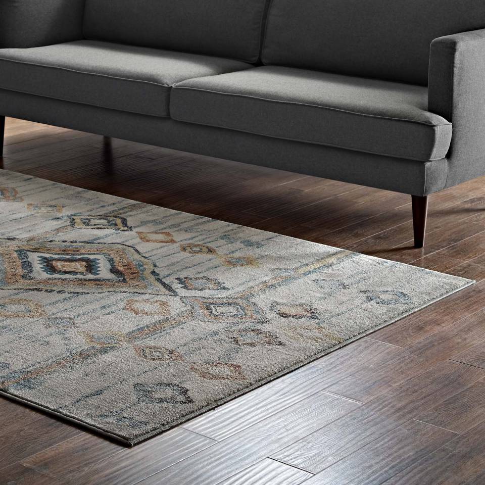 Modway Jenica Distressed Moroccan Tribal Abstract Diamond 8x10 Area Rug - R-1109-810 | Rugs | Modishstore - 7
