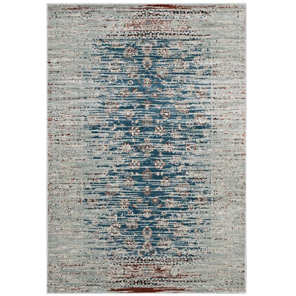 Modway Hesper  Distressed Contemporary Floral Lattice 8x10 Area Rug - R-1110-810 | Rugs | Modishstore - 2
