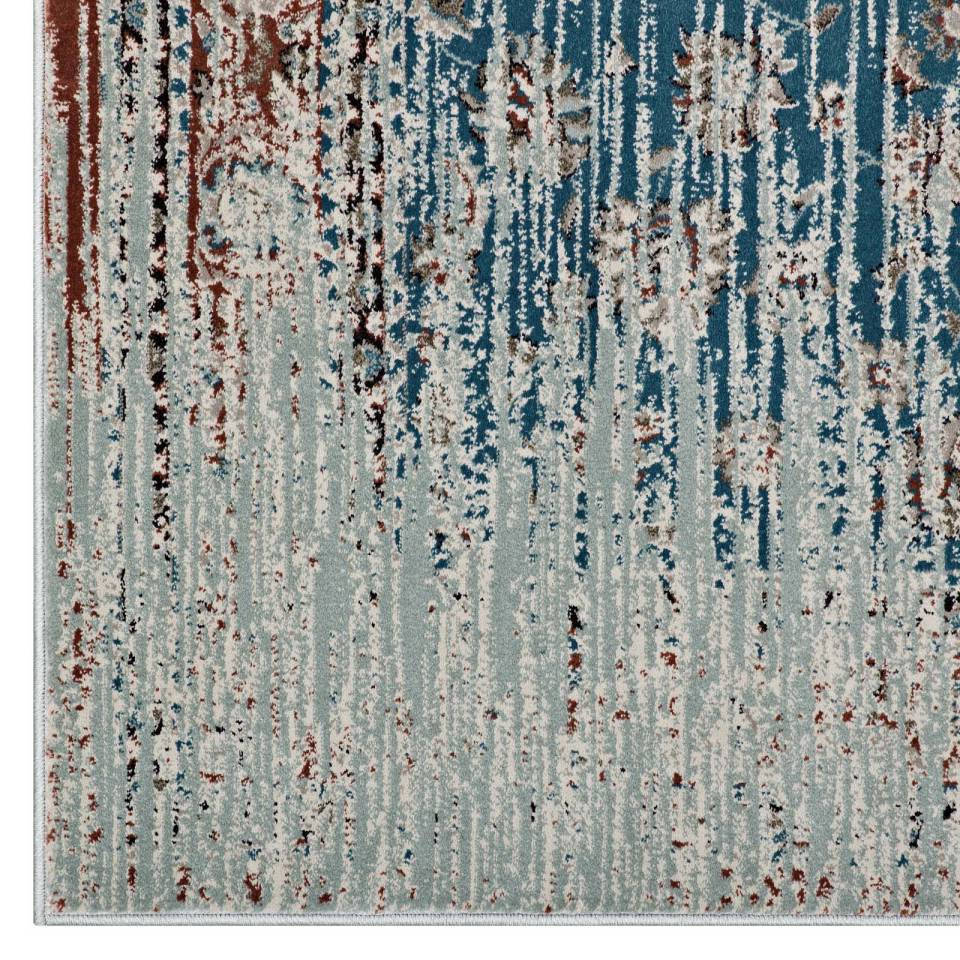 Modway Hesper  Distressed Contemporary Floral Lattice 8x10 Area Rug - R-1110-810 | Rugs | Modishstore - 3