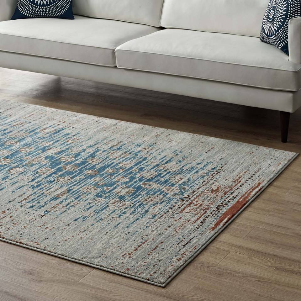 Modway Hesper  Distressed Contemporary Floral Lattice 8x10 Area Rug - R-1110-810 | Rugs | Modishstore - 7