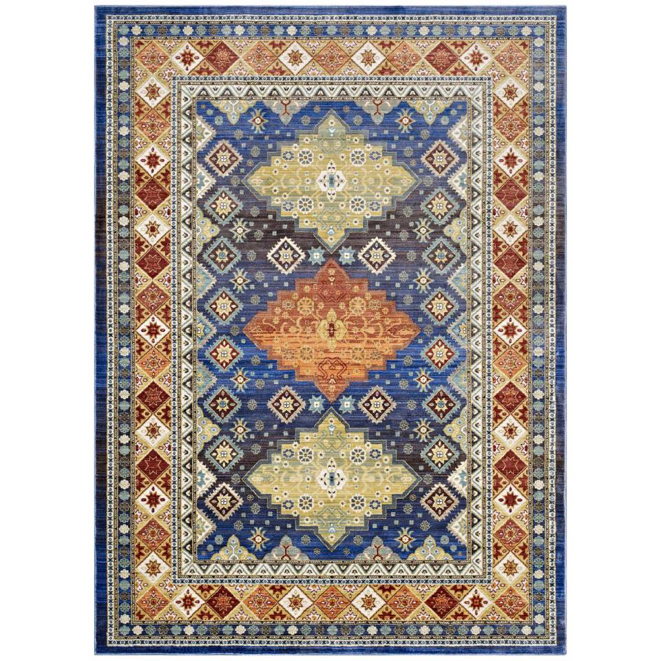 Modway Atzi  Distressed 
Southwestern Diamond Floral 8x10 Area Rug - R-1117-810 | Rugs | Modishstore - 2