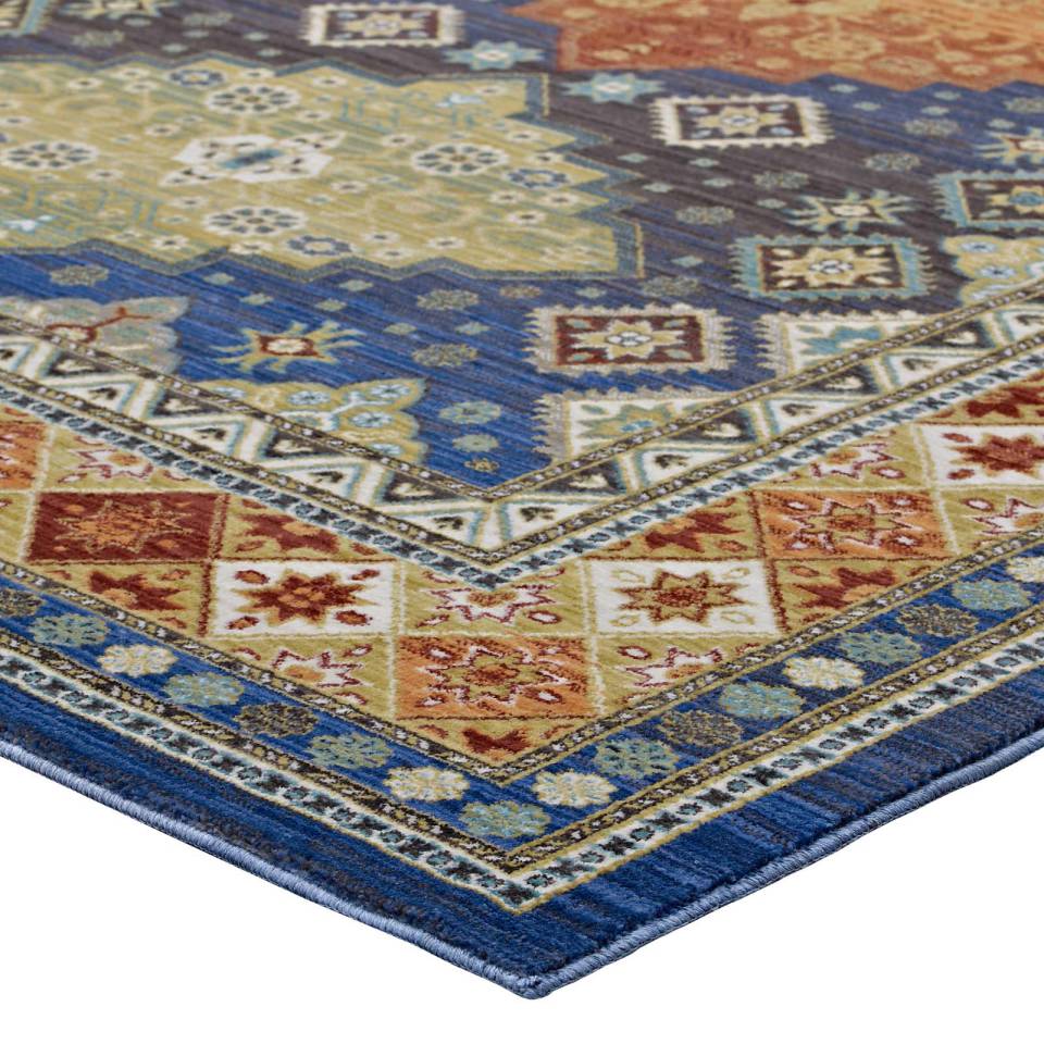 Modway Atzi  Distressed 
Southwestern Diamond Floral 8x10 Area Rug - R-1117-810 | Rugs | Modishstore - 4