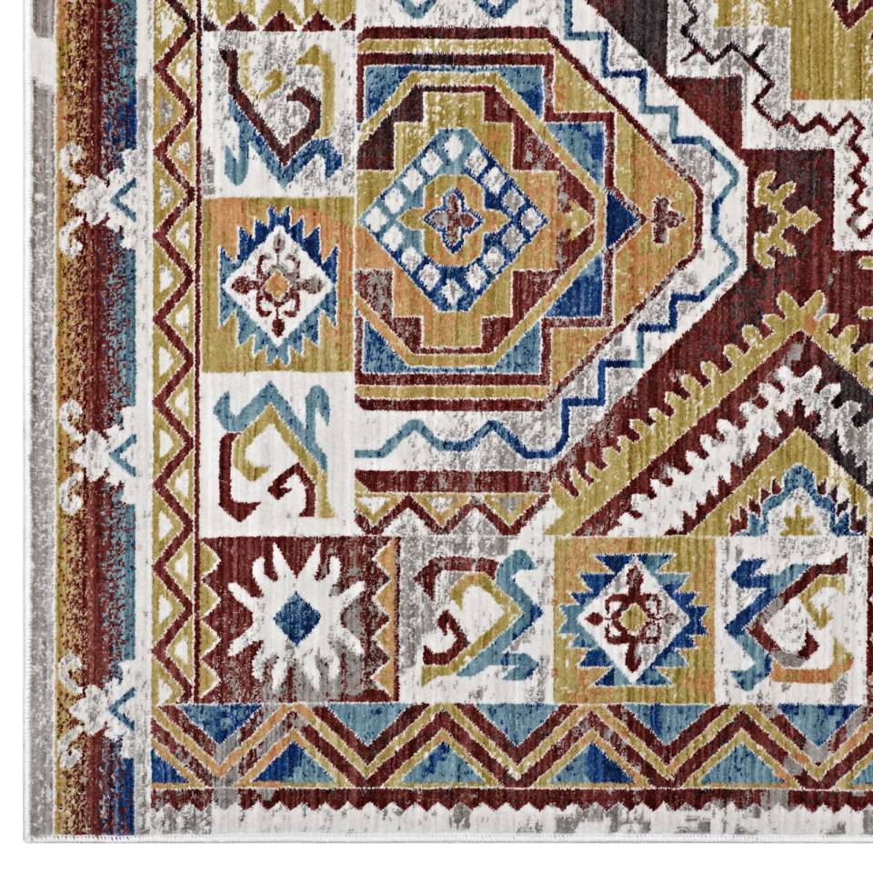 Modway Florita Distressed Southwestern Aztec 8x10 Area Rug - R-1120-810 | Rugs | Modishstore - 3