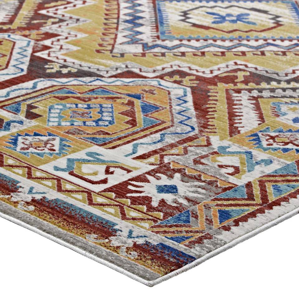 Modway Florita Distressed Southwestern Aztec 8x10 Area Rug - R-1120-810 | Rugs | Modishstore - 4