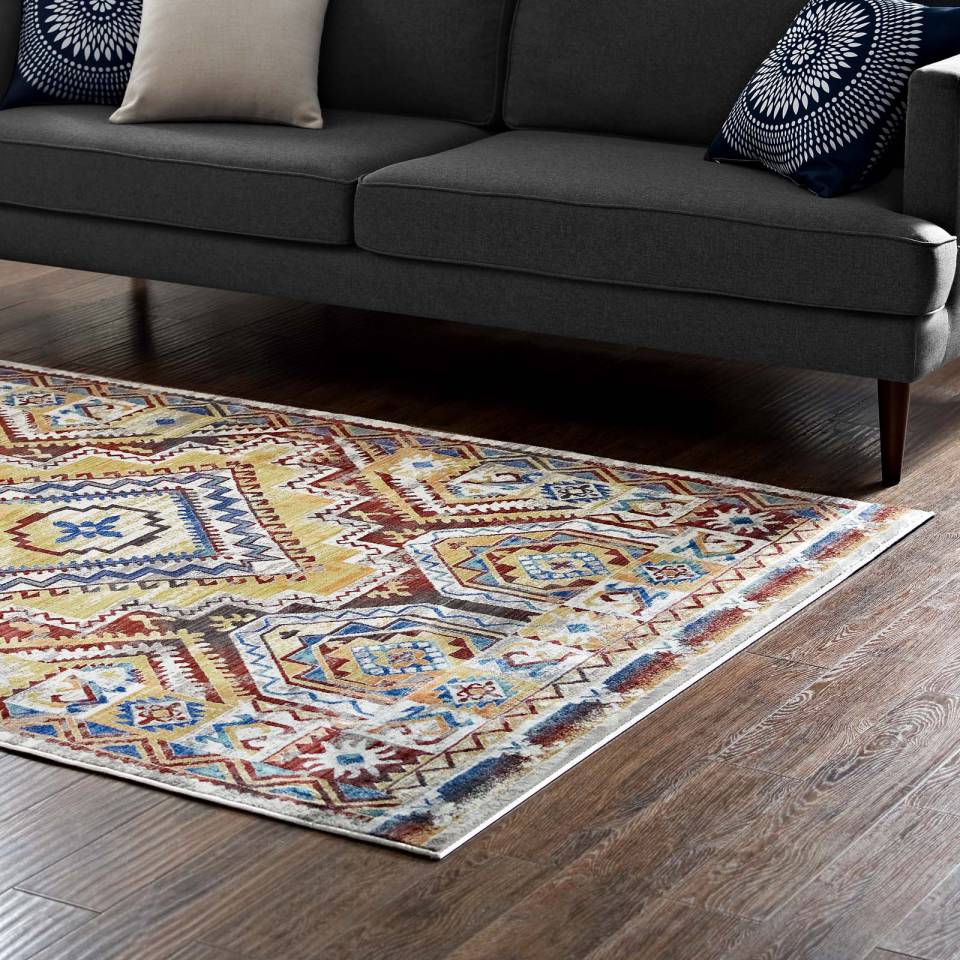 Modway Florita Distressed Southwestern Aztec 8x10 Area Rug - R-1120-810 | Rugs | Modishstore - 7