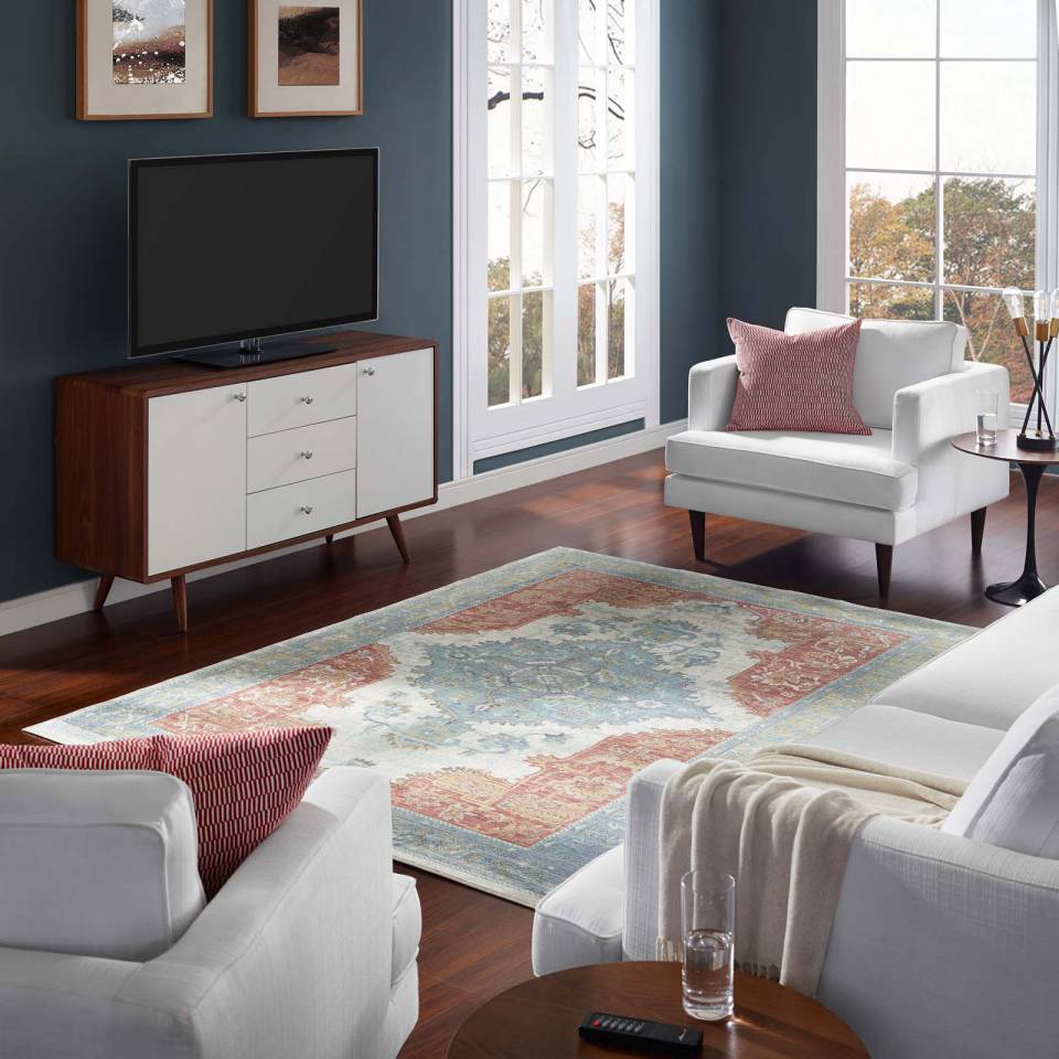 Modway Citlali Distressed Southwestern Aztec 8x10 Area Rug - R-1122-810 | Rugs | Modishstore - 8