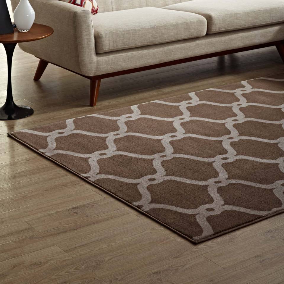 Modway Beltara Chain Link Transitional Trellis 8x10 Area Rug - R-1129-810 | Rugs | Modishstore - 6