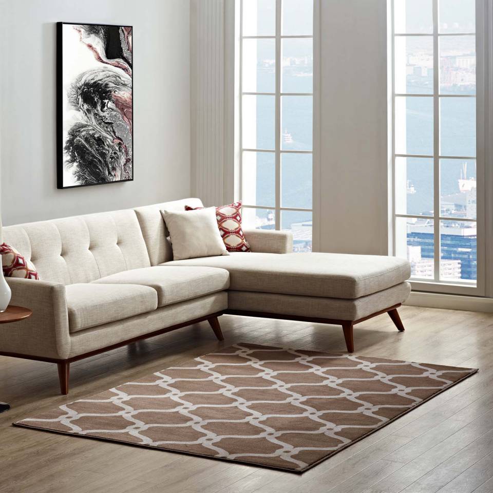 Modway Beltara Chain Link Transitional Trellis 8x10 Area Rug - R-1129-810 | Rugs | Modishstore - 1