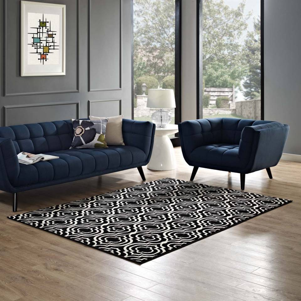 Modway Frame Transitional Moroccan Trellis 8x10 Area Rug - R-1130-810 | Rugs | Modishstore - 1