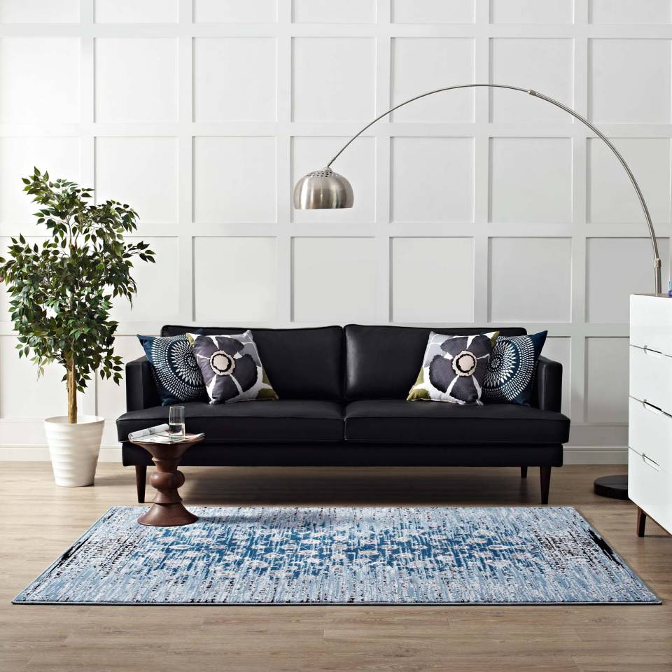 Modway Chiara Distressed Floral Lattice Contemporary 8x10 Area Rug - R-1131-810 | Rugs | Modishstore - 7