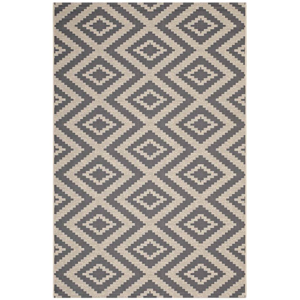 Modway Jagged Geometric Diamond Trellis 8x10 Indoor and Outdoor Area Rug - R-1135-810 | Rugs | Modishstore - 2
