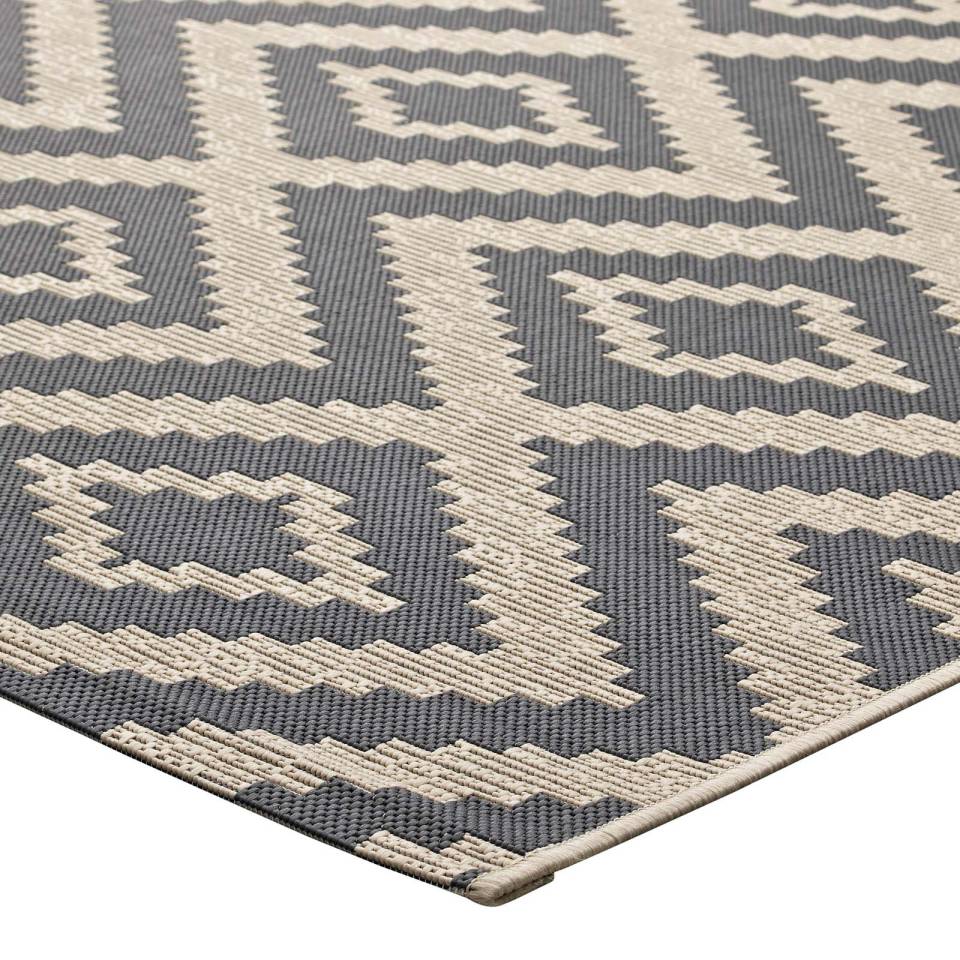 Modway Jagged Geometric Diamond Trellis 8x10 Indoor and Outdoor Area Rug - R-1135-810 | Rugs | Modishstore - 4