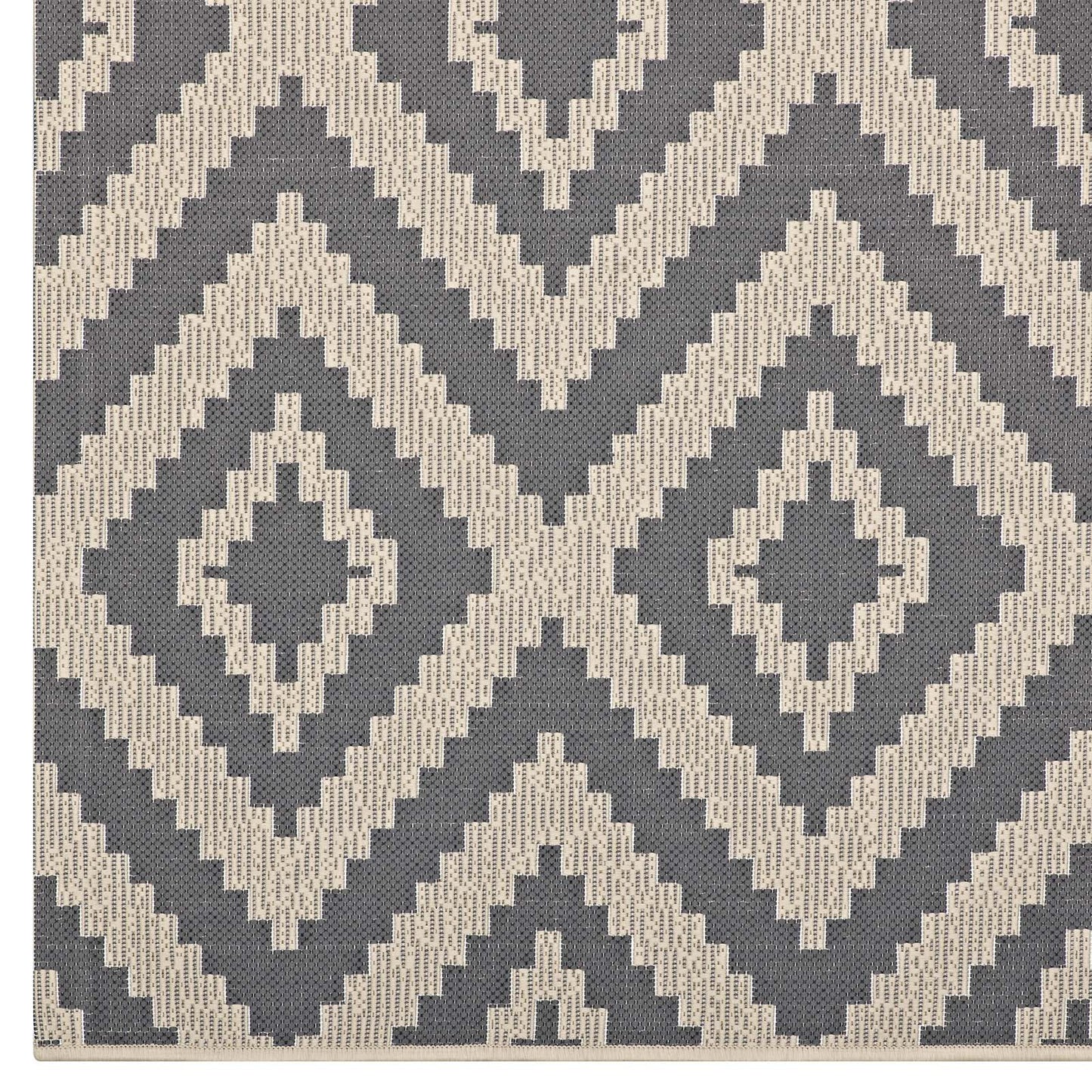 Jagged Geometric Diamond Trellis 9x12 Indoor and Outdoor Area Rug By Modway - R-1135-912 | Rugs | Modishstore - 2