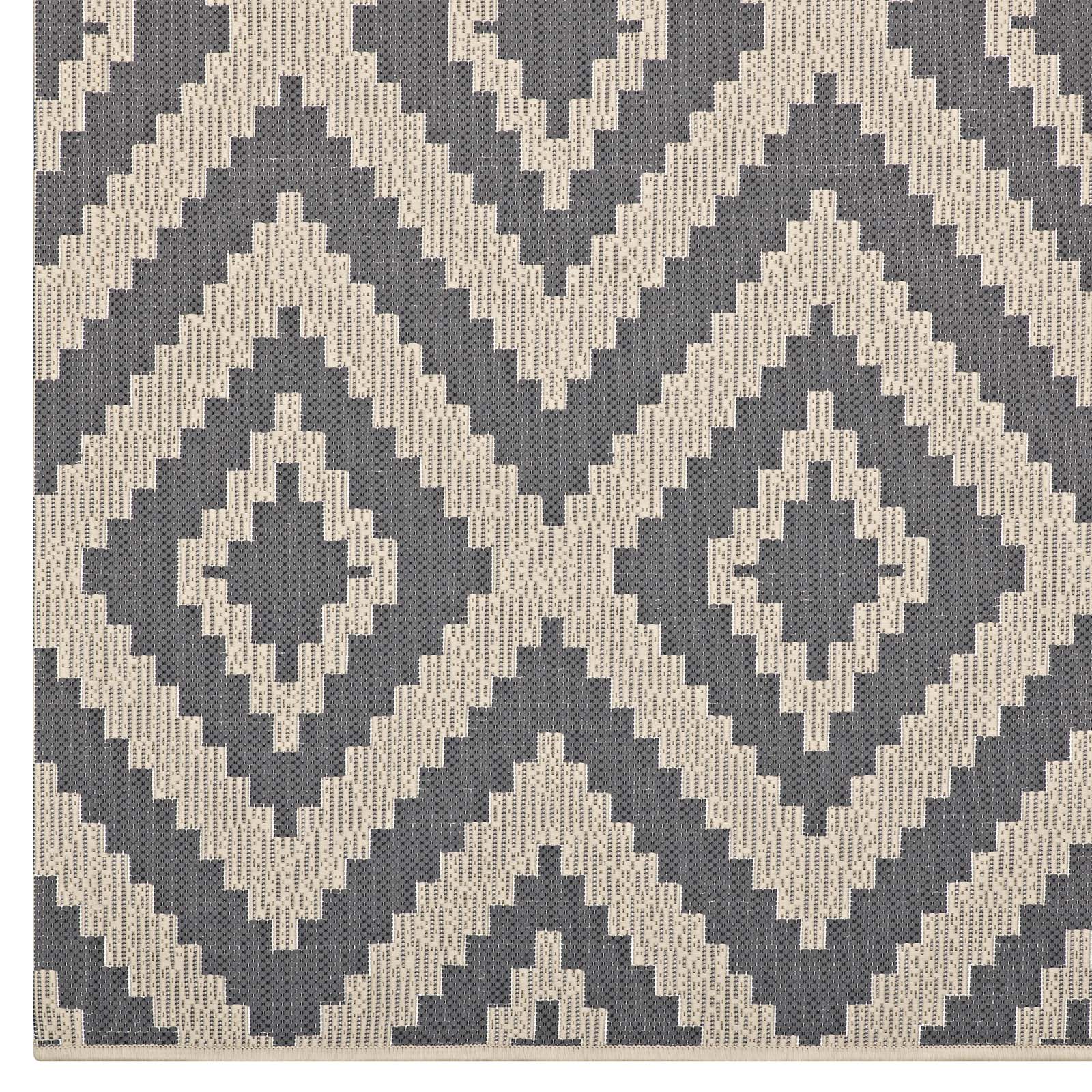 Jagged Geometric Diamond Trellis 9x12 Indoor and Outdoor Area Rug By Modway - R-1135-912 | Rugs | Modishstore - 2