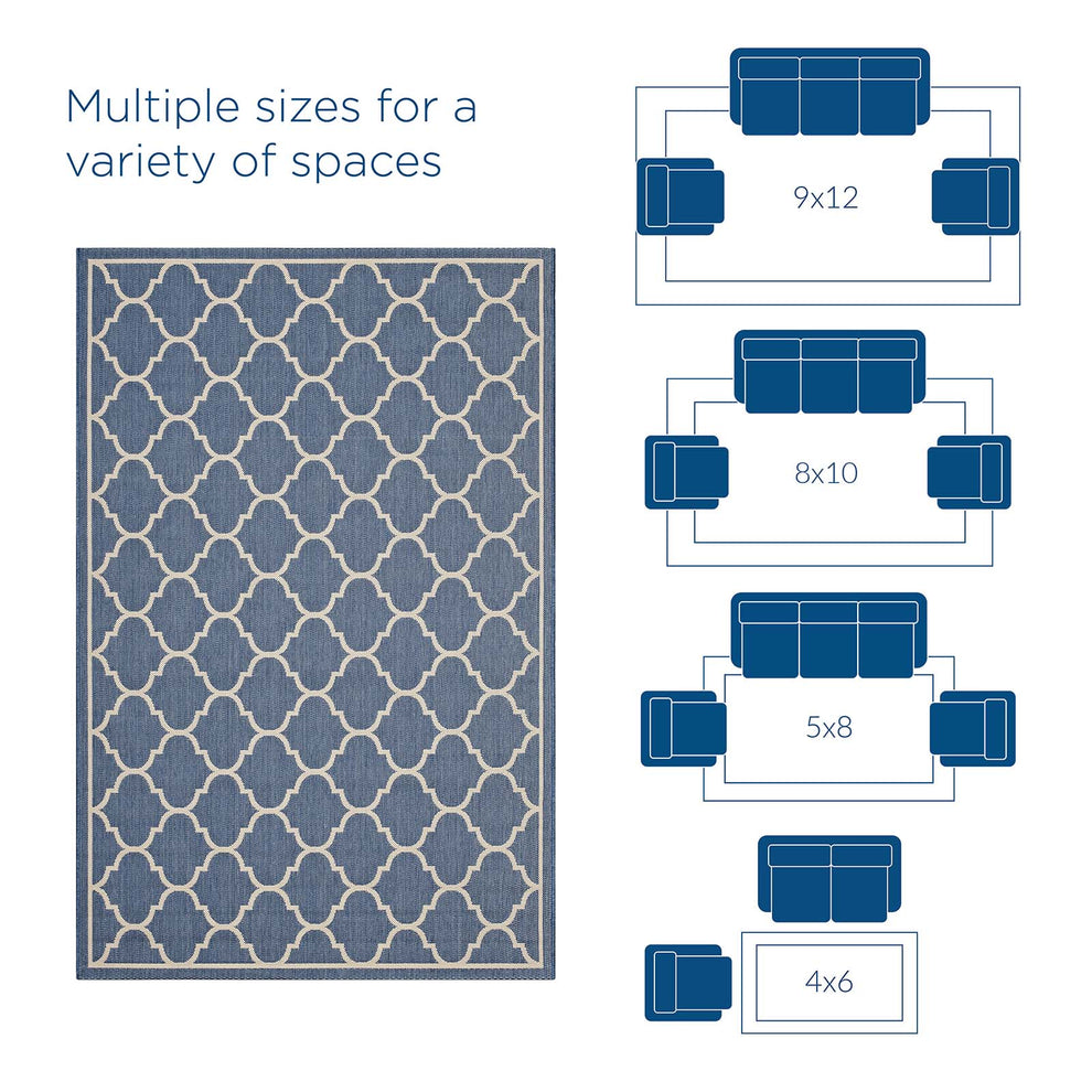 Avena Moroccan Quatrefoil Trellis 9x12 Indoor and Outdoor Area Rug By Modway - R-1137-912 | Rugs | Modishstore - 5