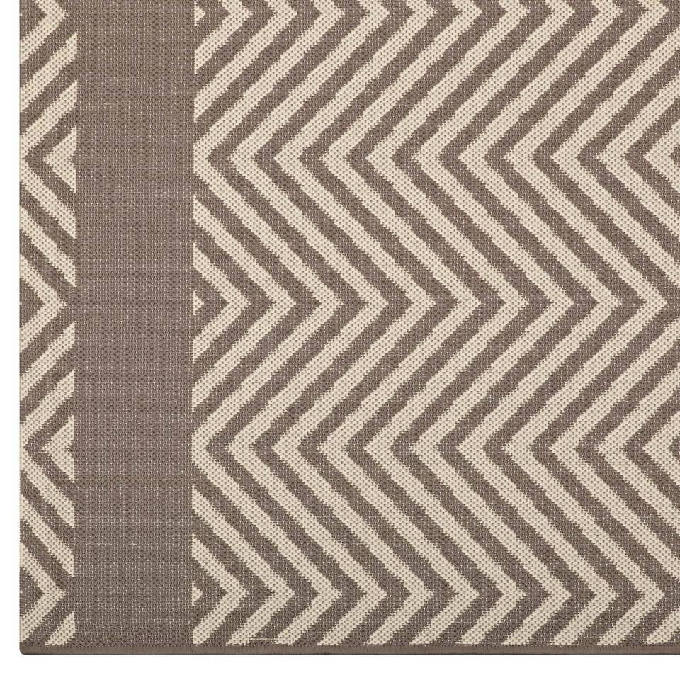 Modway Optica Chevron With End Borders 8x10 Indoor and Outdoor Area Rug | Rugs | Modishstore-3