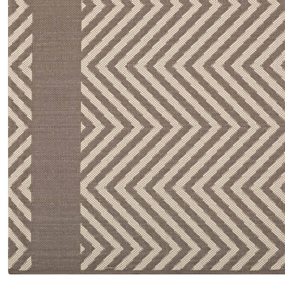 Modway Optica Chevron With End Borders 8x10 Indoor and Outdoor Area Rug - R-1141-810 | Rugs | Modishstore - 3