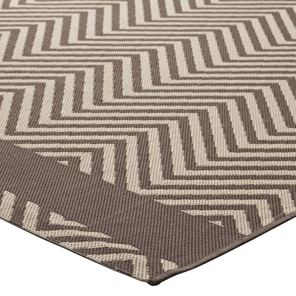 Modway Optica Chevron With End Borders 8x10 Indoor and Outdoor Area Rug - R-1141-810 | Rugs | Modishstore - 4