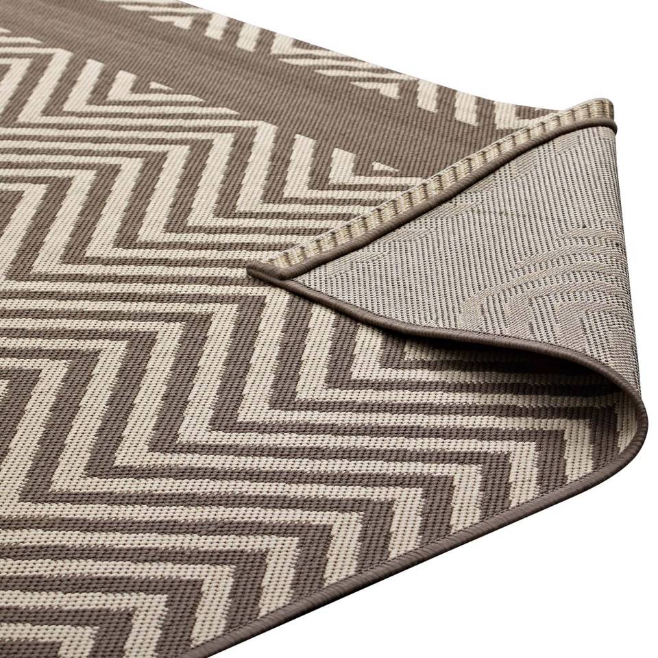 Modway Optica Chevron With End Borders 8x10 Indoor and Outdoor Area Rug - R-1141-810 | Rugs | Modishstore - 5