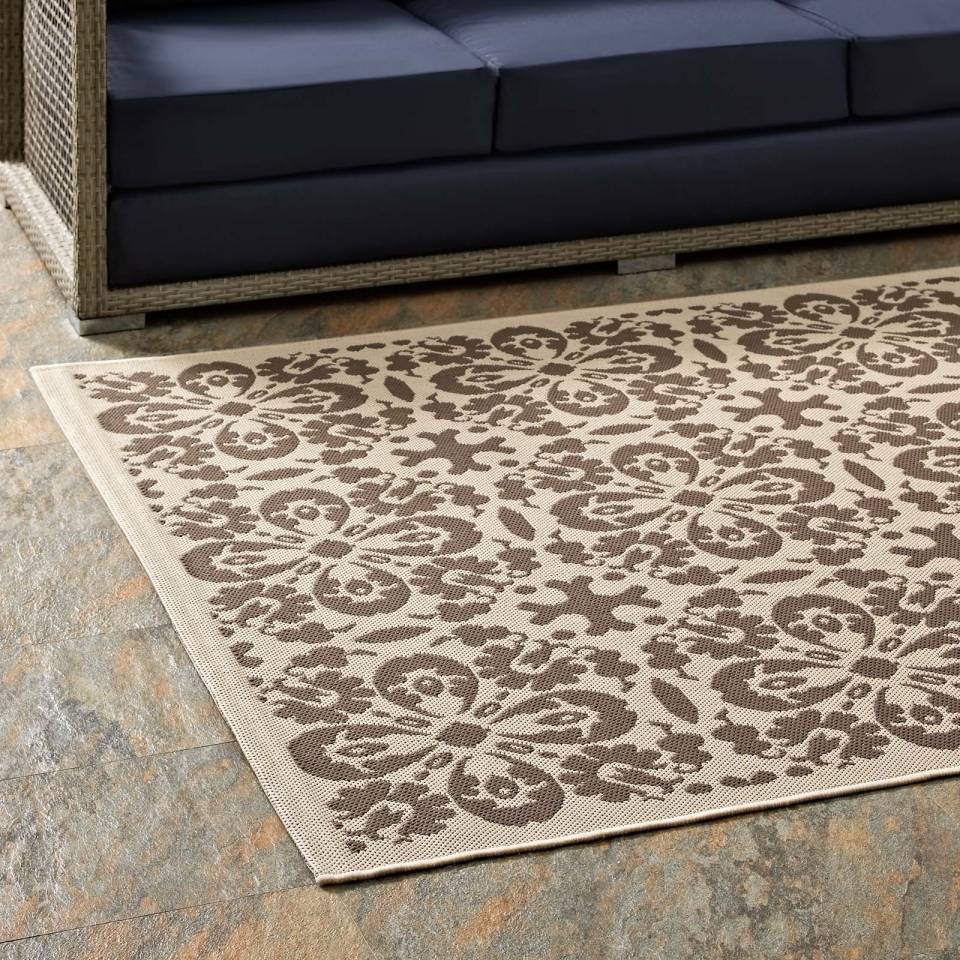 Modway Ariana Vintage Floral Trellis 8x10 Indoor and Outdoor Area Rug | Rugs | Modishstore-6
