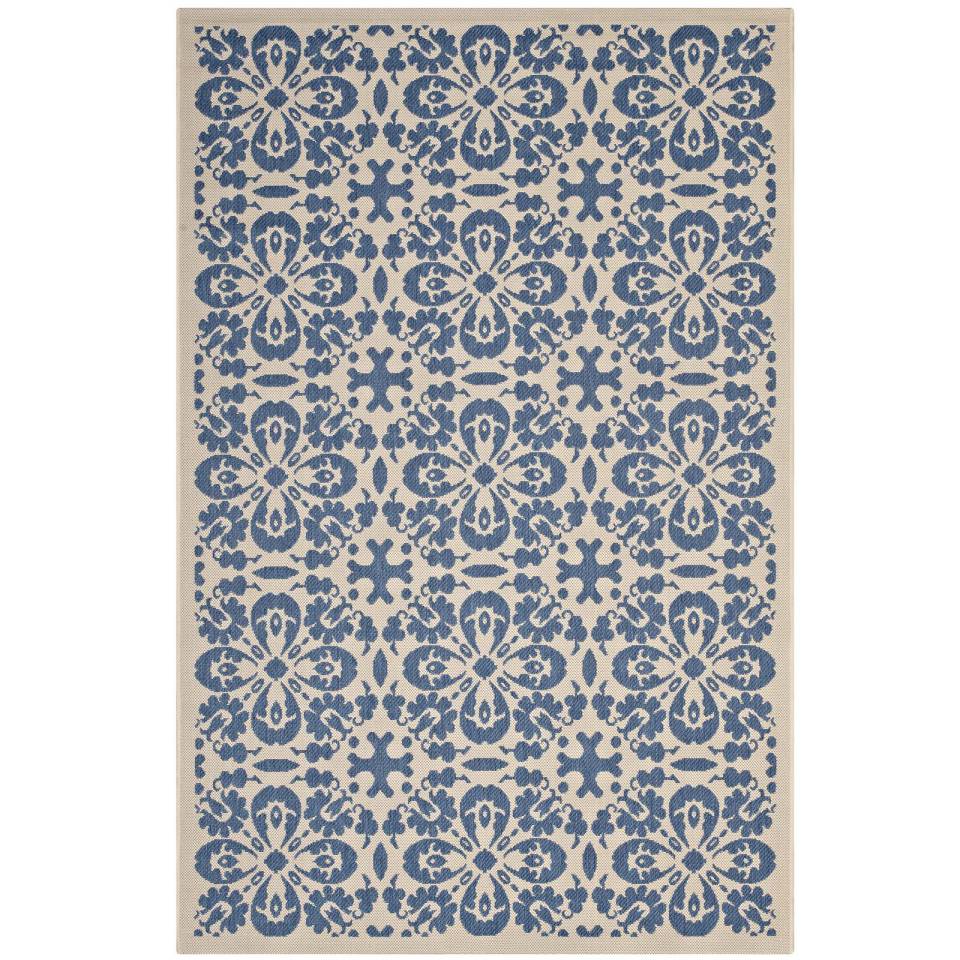 Modway Ariana Vintage Floral Trellis 8x10 Indoor and Outdoor Area Rug | Rugs | Modishstore-9