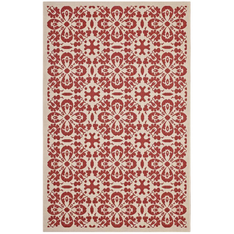 Modway Ariana Vintage Floral Trellis 8x10 Indoor and Outdoor Area Rug | Rugs | Modishstore-10