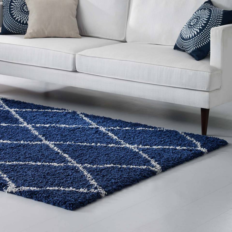 Modway Toryn Diamond Lattice 5x8 Shag Area Rug - R-1144-58 | Rugs | Modishstore - 6