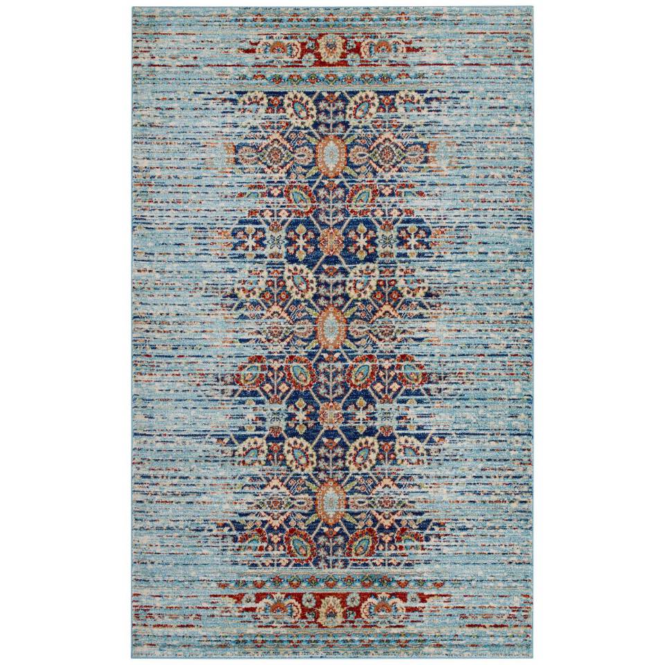 Modway Naria Distressed Persian Medallion 8x10 Area Rug | Rugs | Modishstore-2