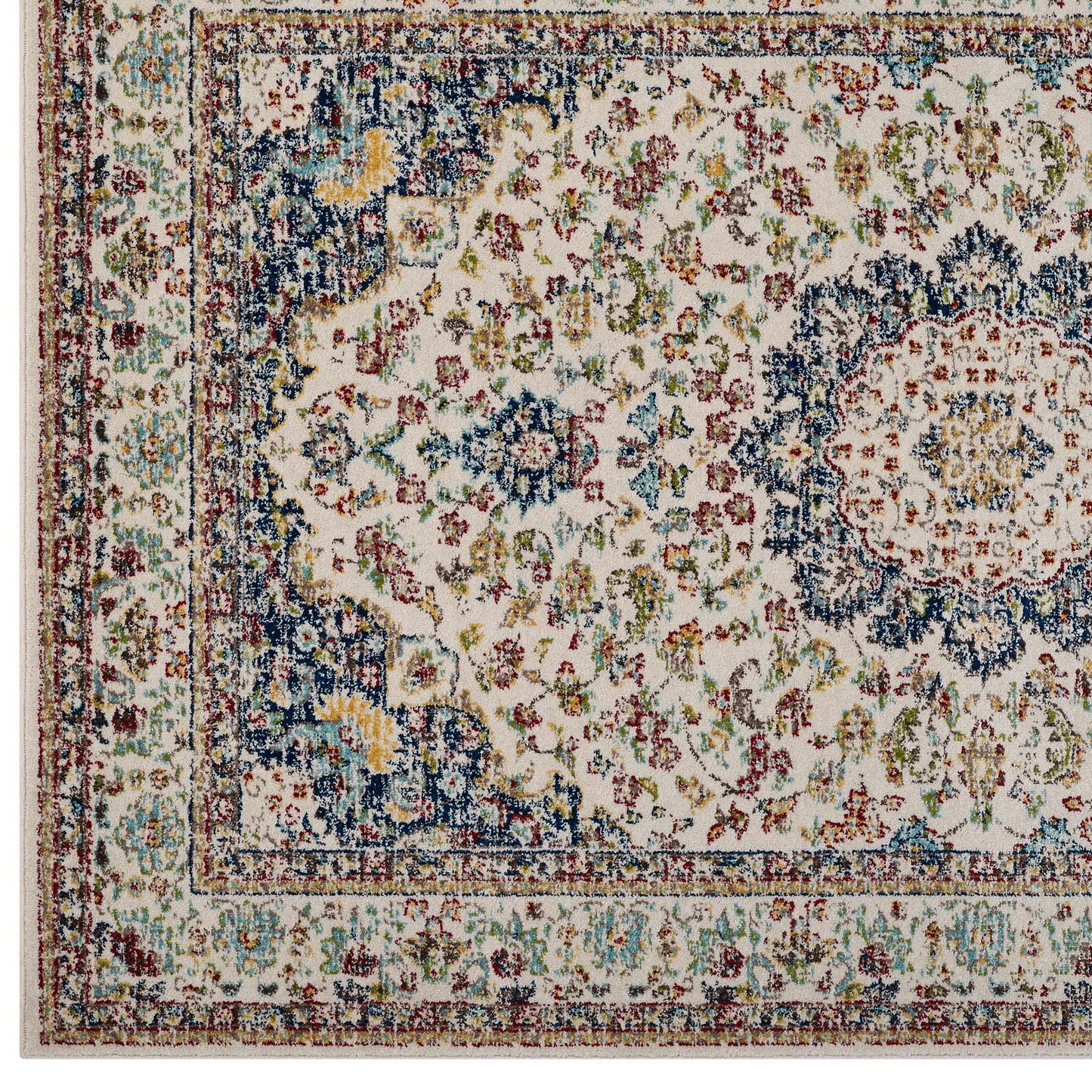 Modway Meryam Distressed Persian Medallion 5x8 Area Rug - R-1147-58 | Rugs | Modishstore - 2