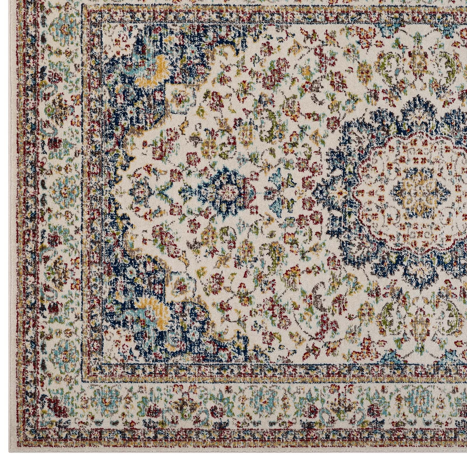 Modway Meryam Distressed Persian Medallion 5x8 Area Rug - R-1147-58 | Rugs | Modishstore - 2