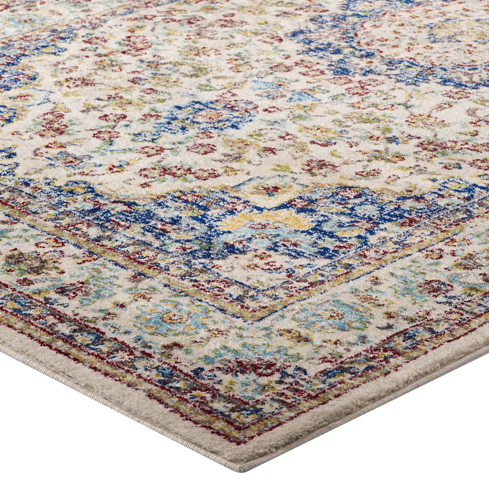 Modway Meryam Distressed Persian Medallion 5x8 Area Rug - R-1147-58 | Rugs | Modishstore - 3