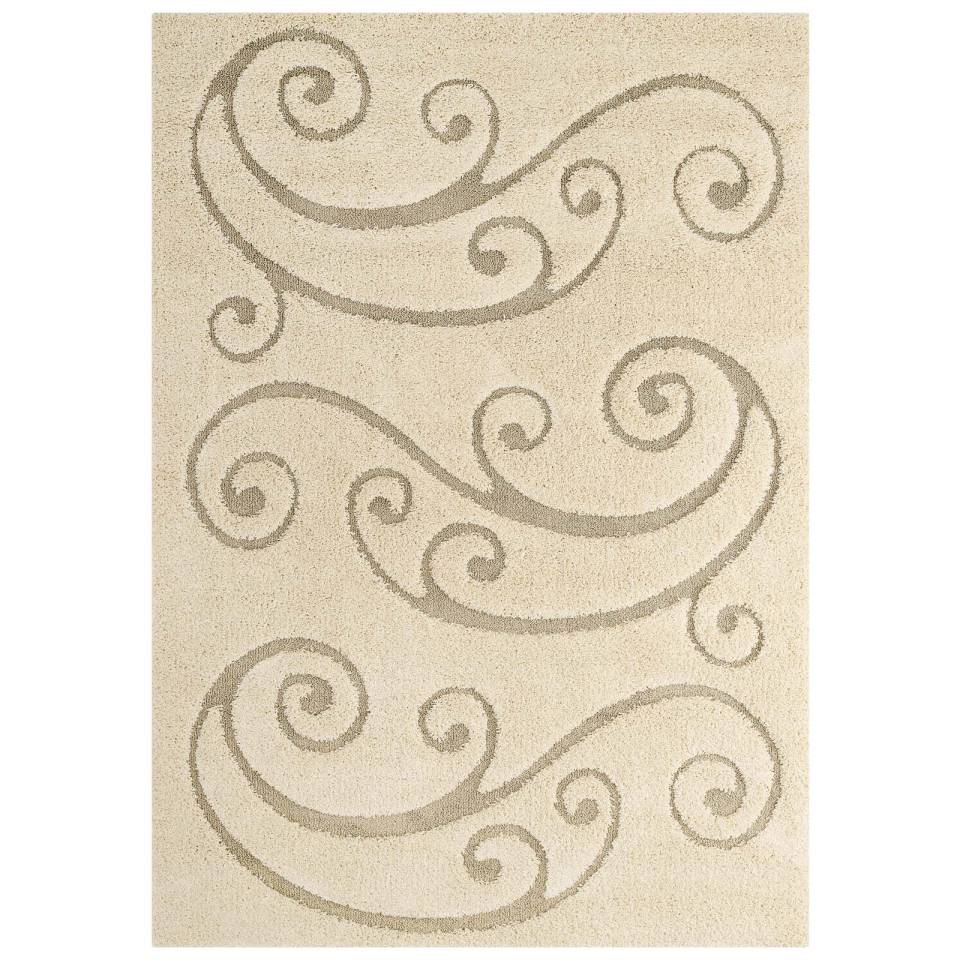 Modway Jubilant Sprout Scrolling Vine 8x10 Shag Area Rug - R-1148-810 | Rugs | Modishstore - 2