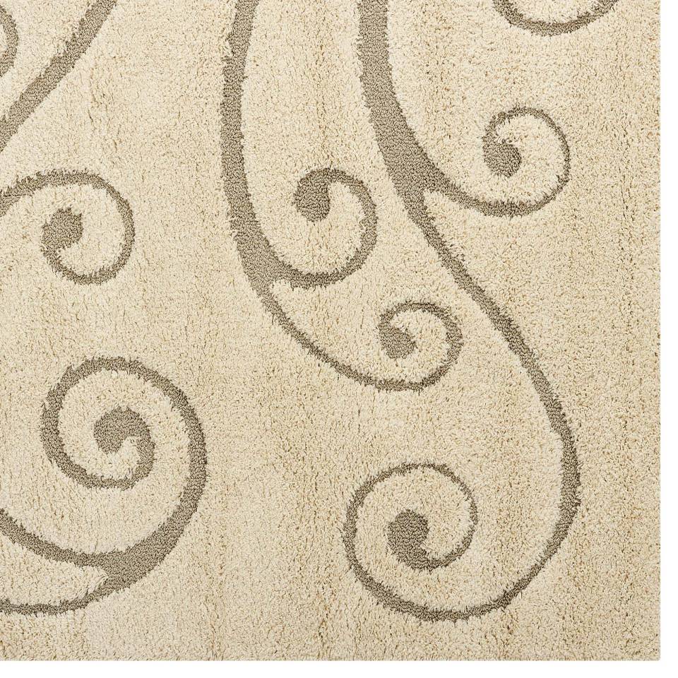 Modway Jubilant Sprout Scrolling Vine 8x10 Shag Area Rug - R-1148-810 | Rugs | Modishstore - 3