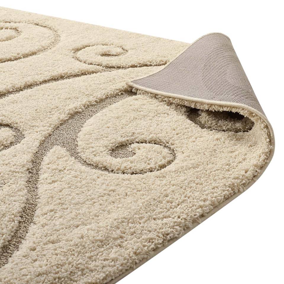 Modway Jubilant Sprout Scrolling Vine 8x10 Shag Area Rug - R-1148-810 | Rugs | Modishstore - 5