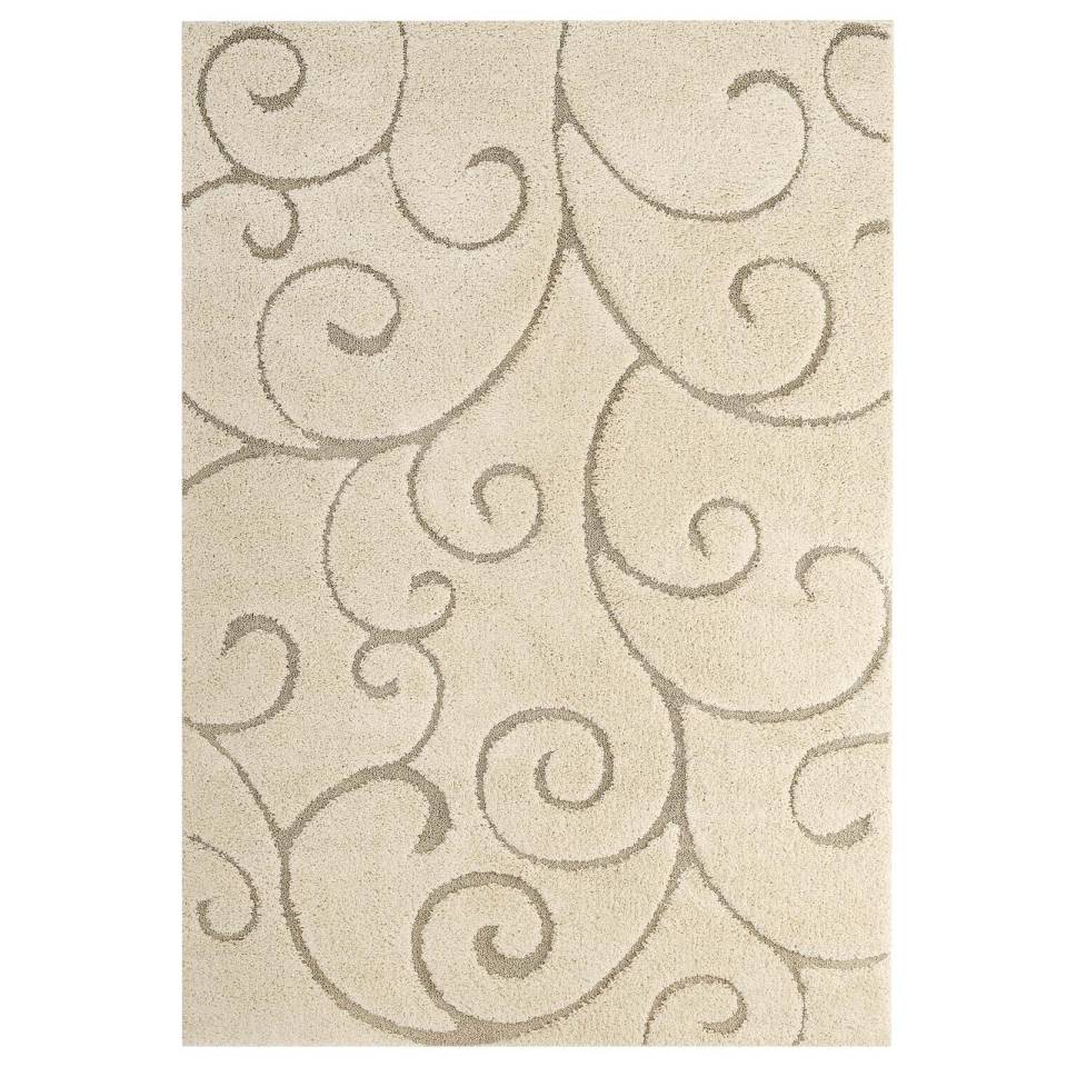 Modway Jubilant Burgeon Scrolling Vine 5x8 Shag Area Rug - R-1151-58 | Rugs | Modishstore - 2