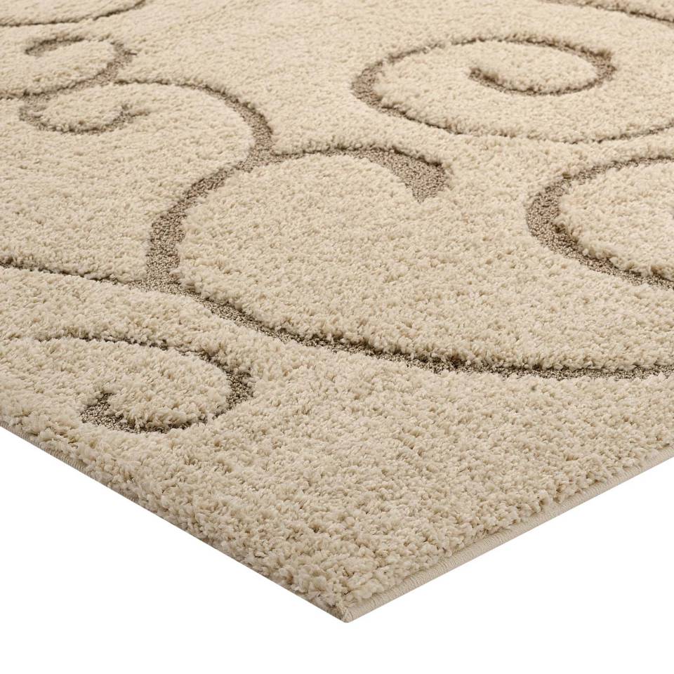 Modway Jubilant Burgeon Scrolling Vine 5x8 Shag Area Rug - R-1151-58 | Rugs | Modishstore - 4
