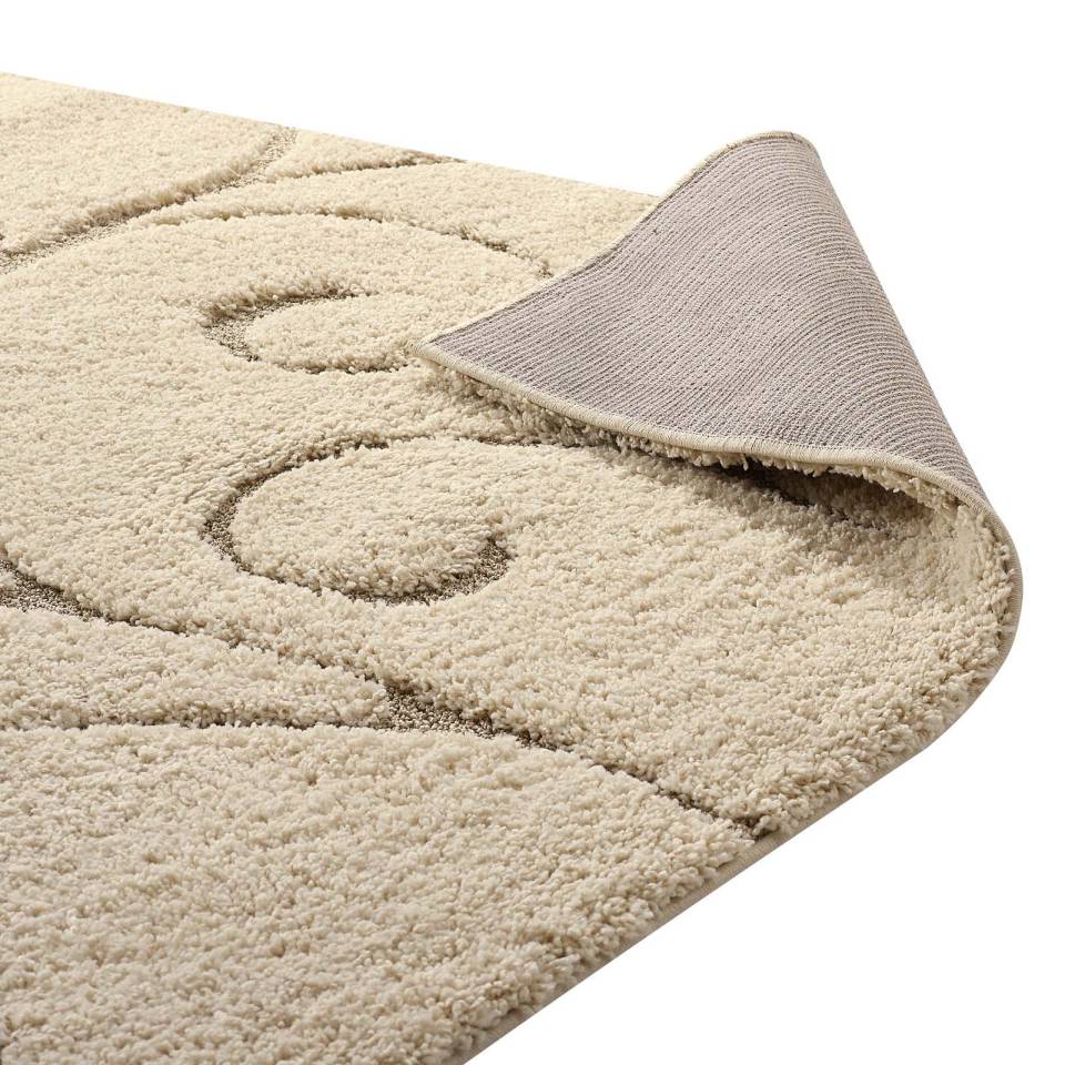 Modway Jubilant Burgeon Scrolling Vine 5x8 Shag Area Rug - R-1151-58 | Rugs | Modishstore - 5